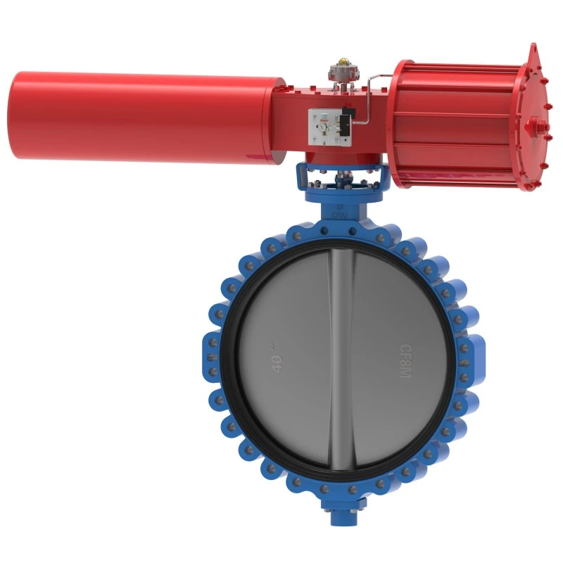 Pnevmatik Lug Gofret Konsentrik Butterfly Valve
