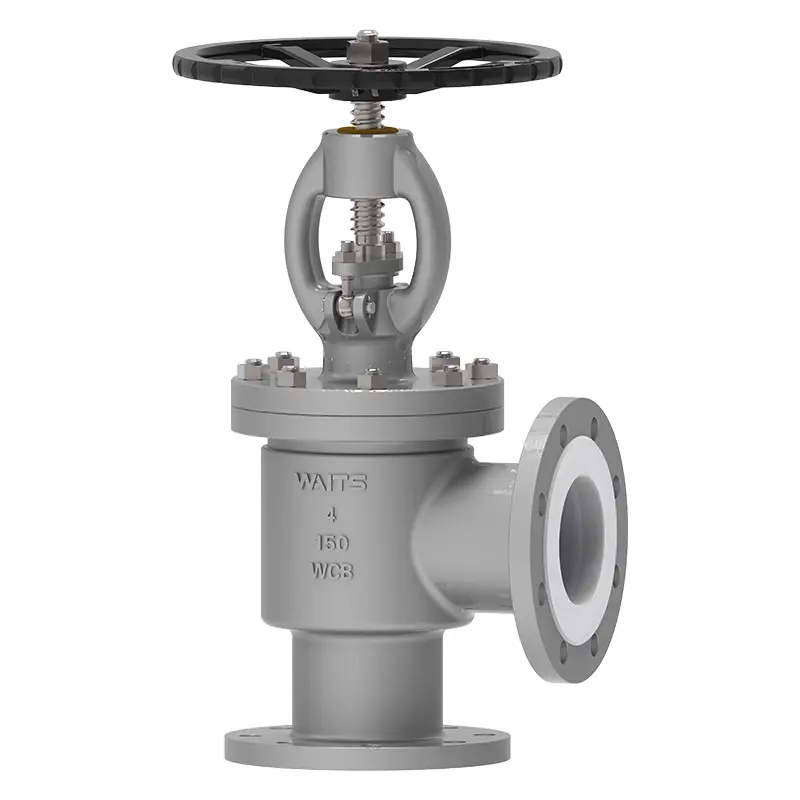 Ptfe burchakli globe valfi